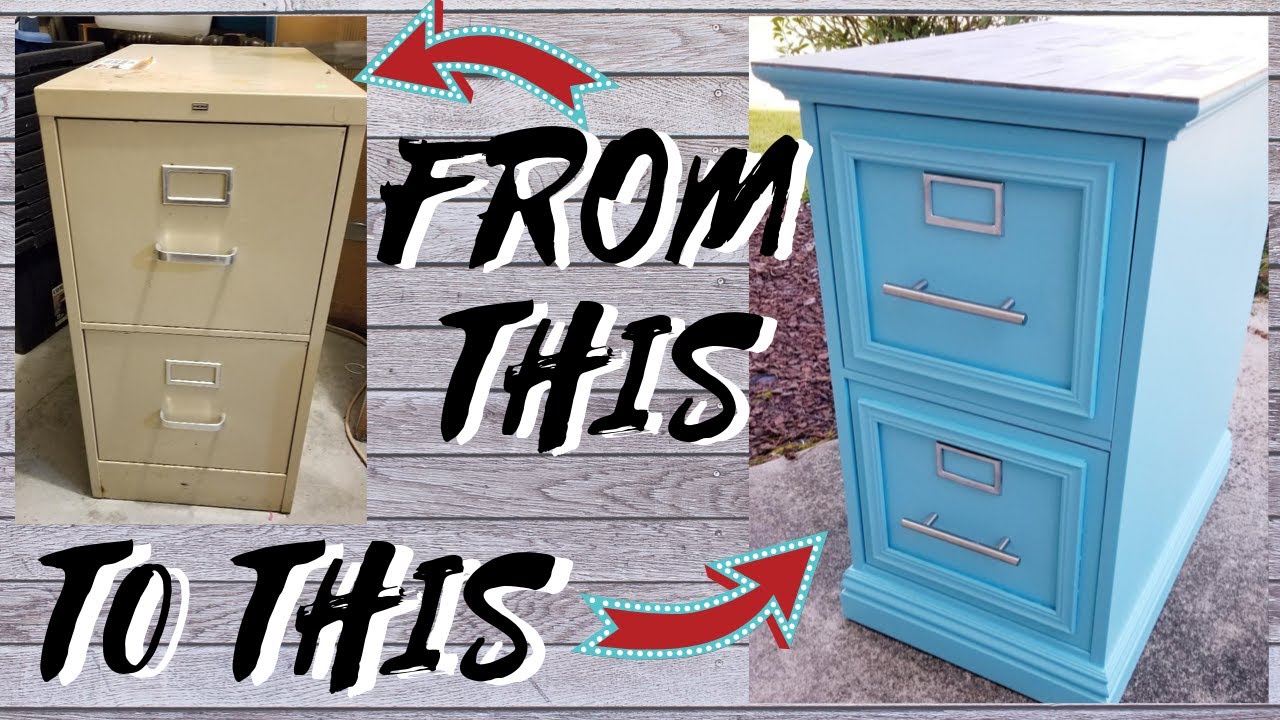 AMAZING DIY THRIFT STORE FILE CABINET MAKEOVER TUTORIAL || MUST SEE THIS!