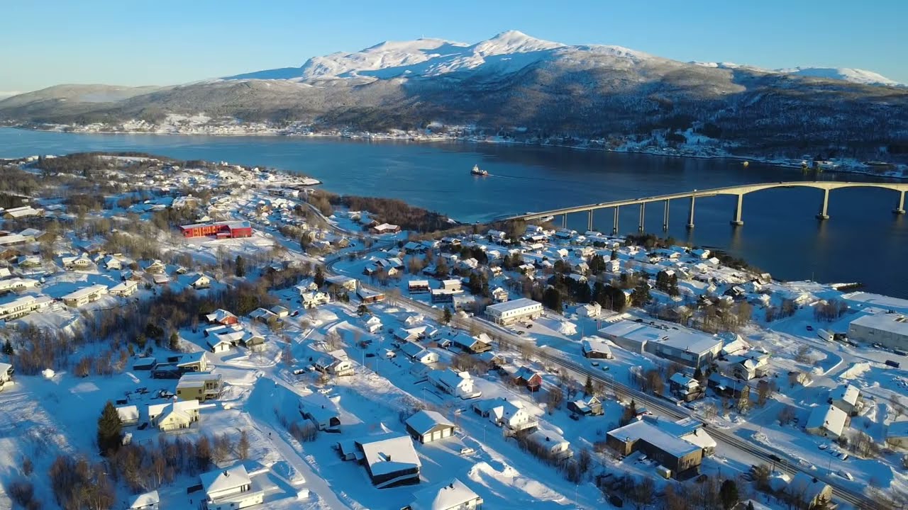 Silsand den 7/2-2026 i Senja kommune (drone)