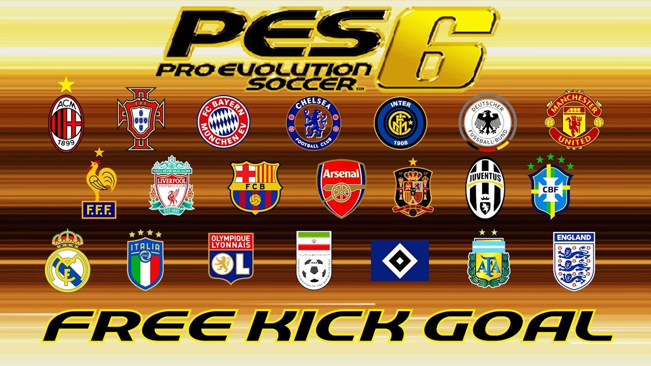 GOAL FROM A FREE KICK IN PES 6