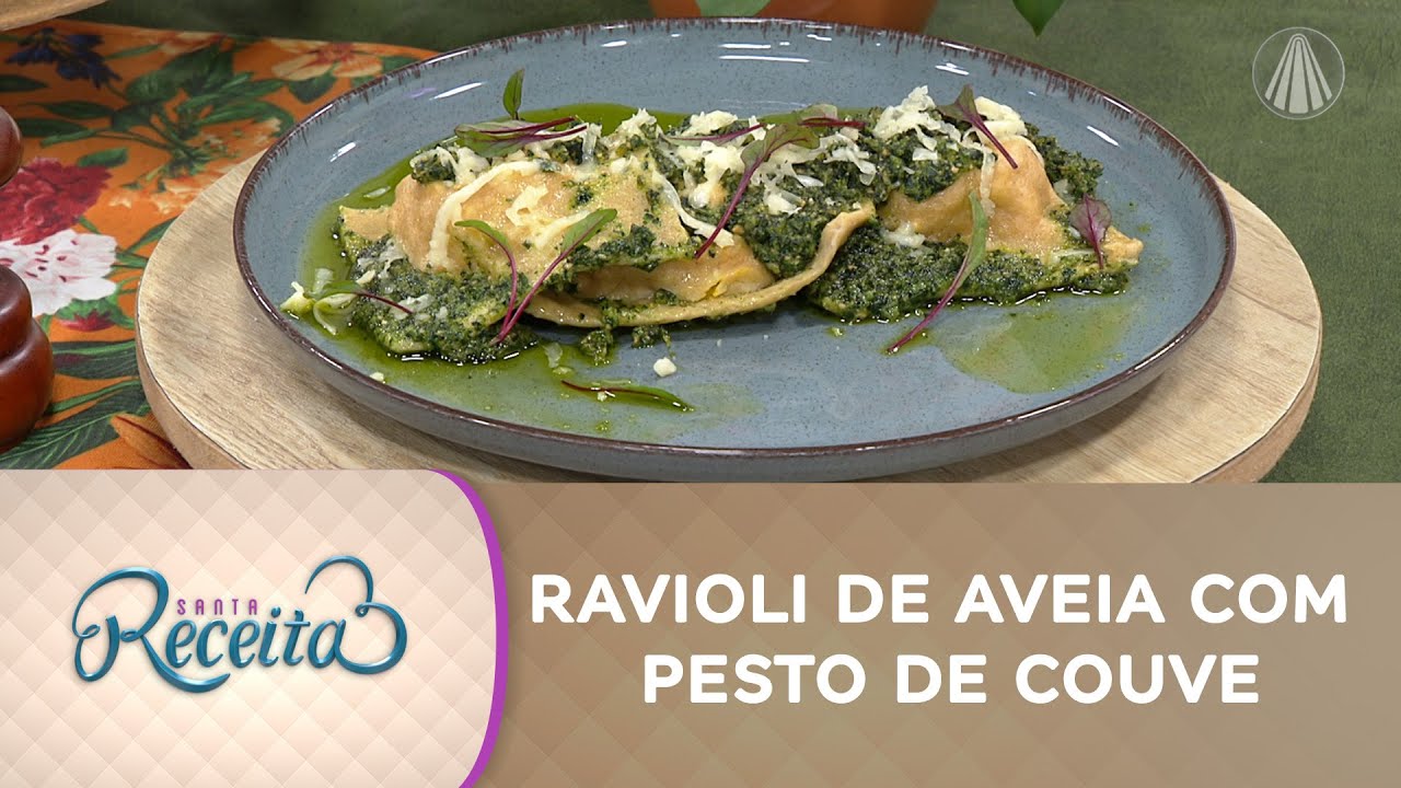RECEITA SAUDÁVEL! Aprenda a fazer um ravioli de aveia com pesto de couve