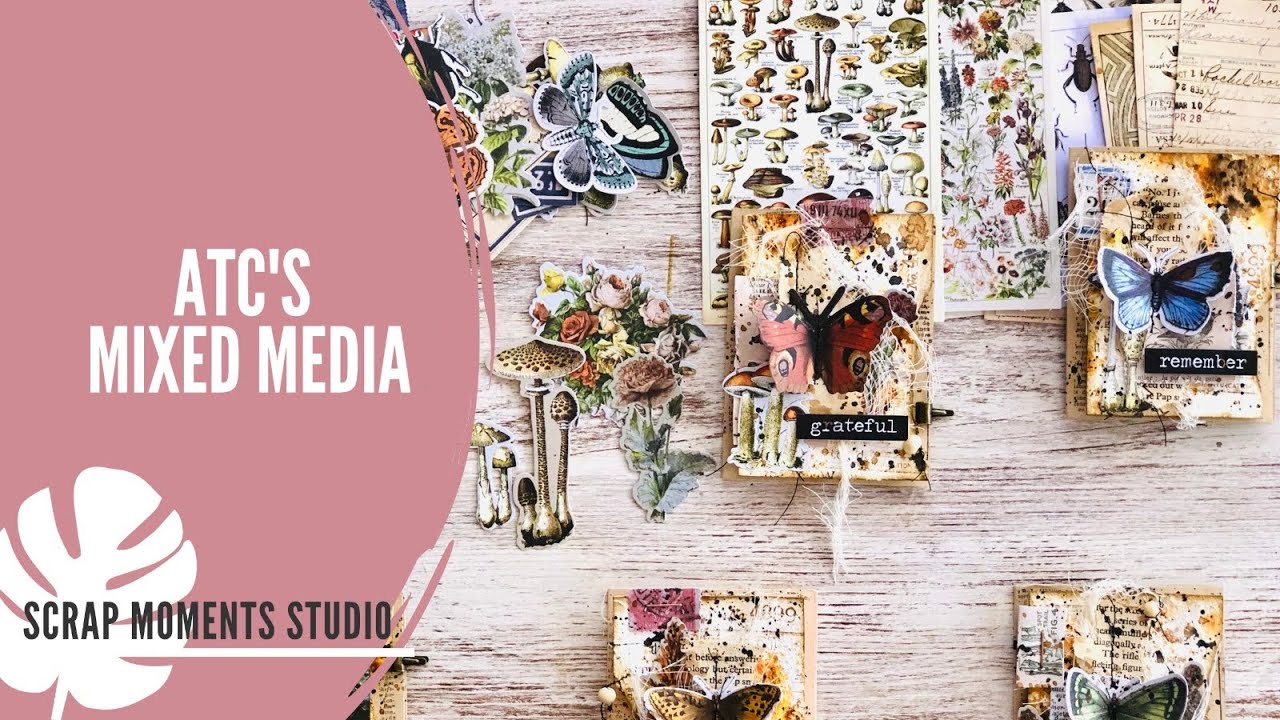 ATC´S Mixed Media con DieCuts de Tim Holtz