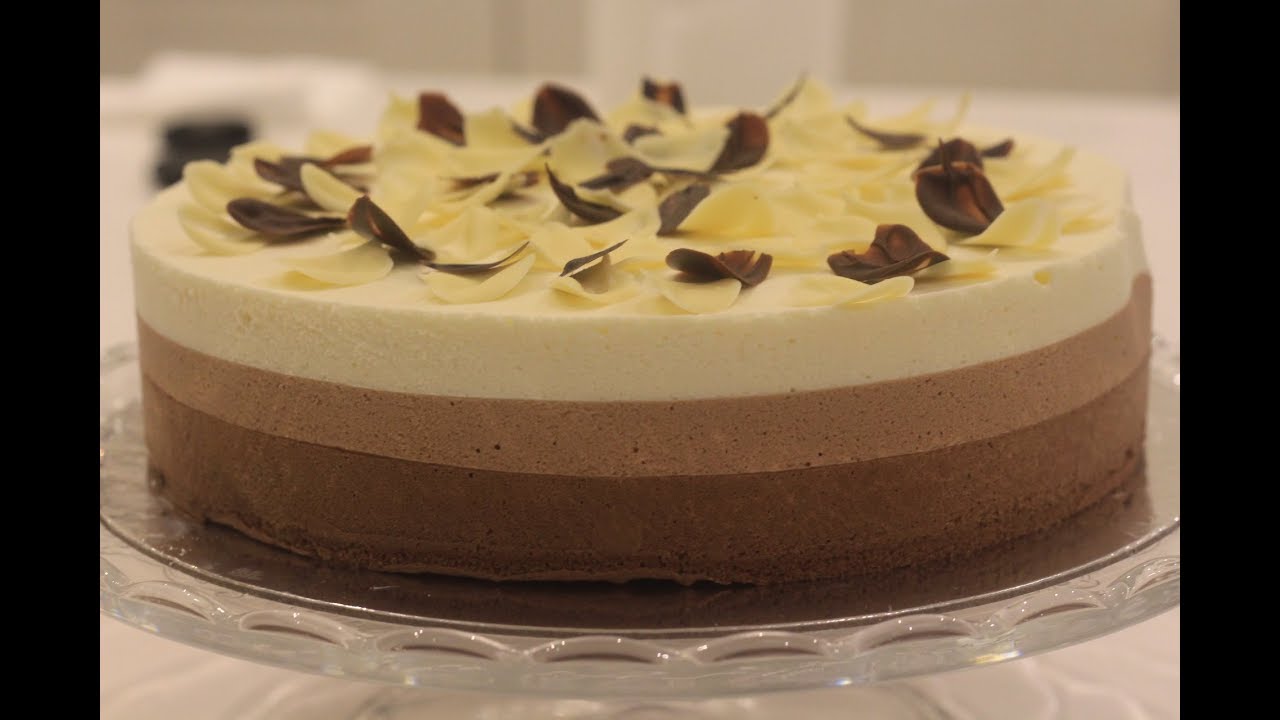 Entremet aux trois chocolats  //كيك موس الشوكولاته