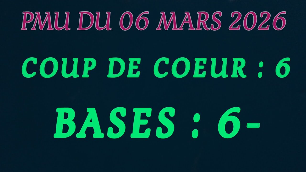 MA SÉLECTION GAGNANTE POUR LE QUINTÉ+ DU VENDREDI 06 MARS 2026 À ENGHIEN.