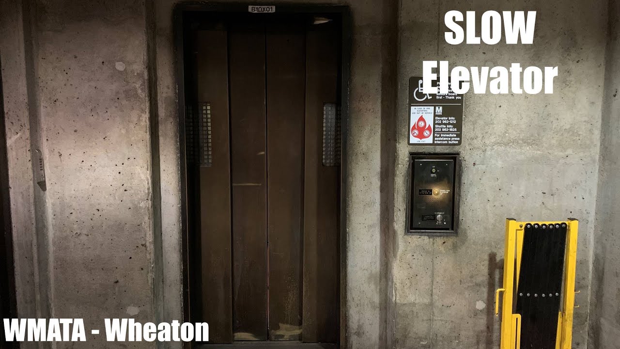 SLOW Traction Elevator @ Wheaton WMATA Station - Wheaton, MD