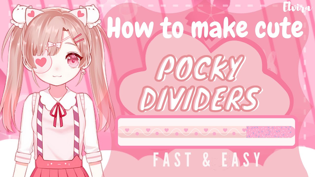 How to make Cute Basic Pocky Dividers for Discord │using Canva│ Elvira│Join our Discord