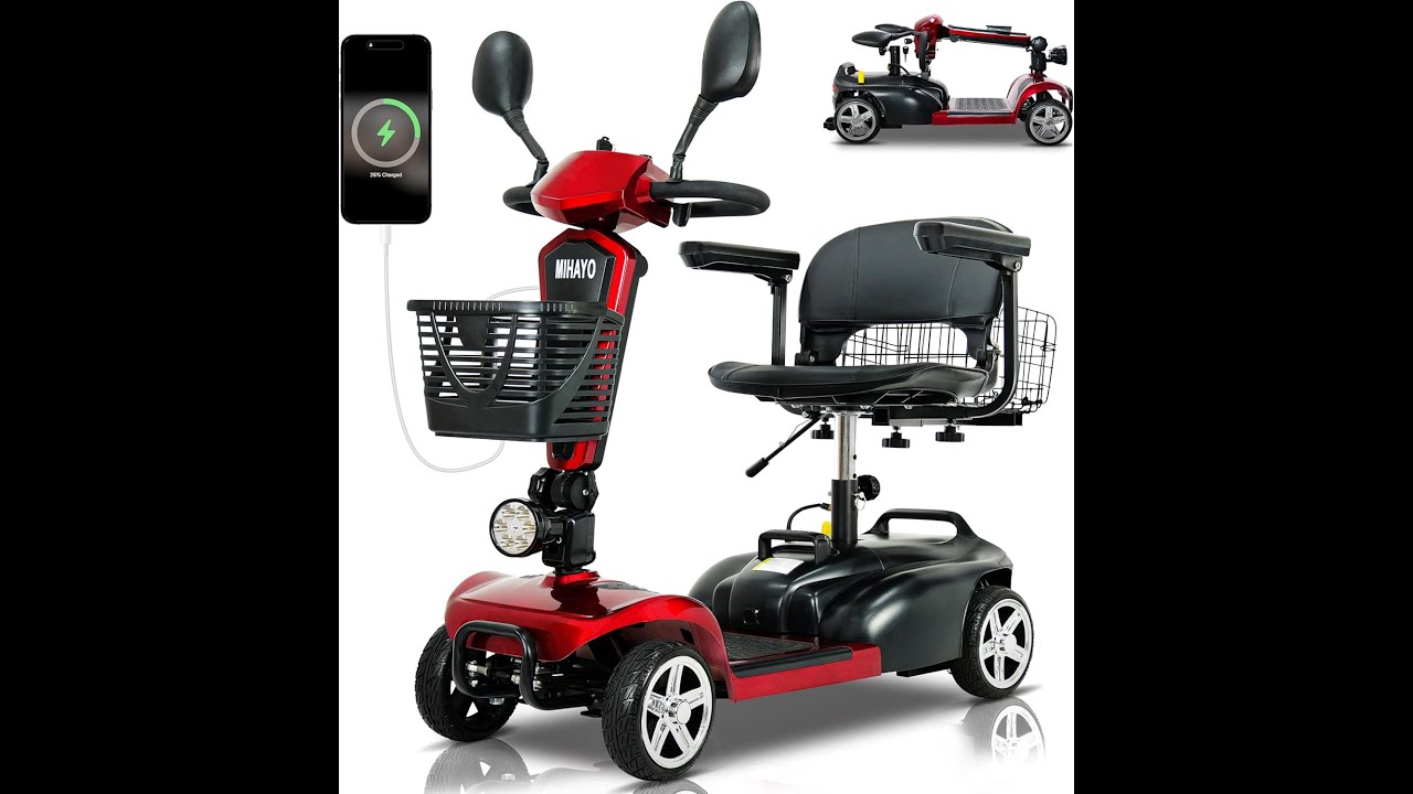 Review: MIHAYO 4-Wheel Mobility Scooter &ndash; Foldable, Lightweight & 25-Mile Range