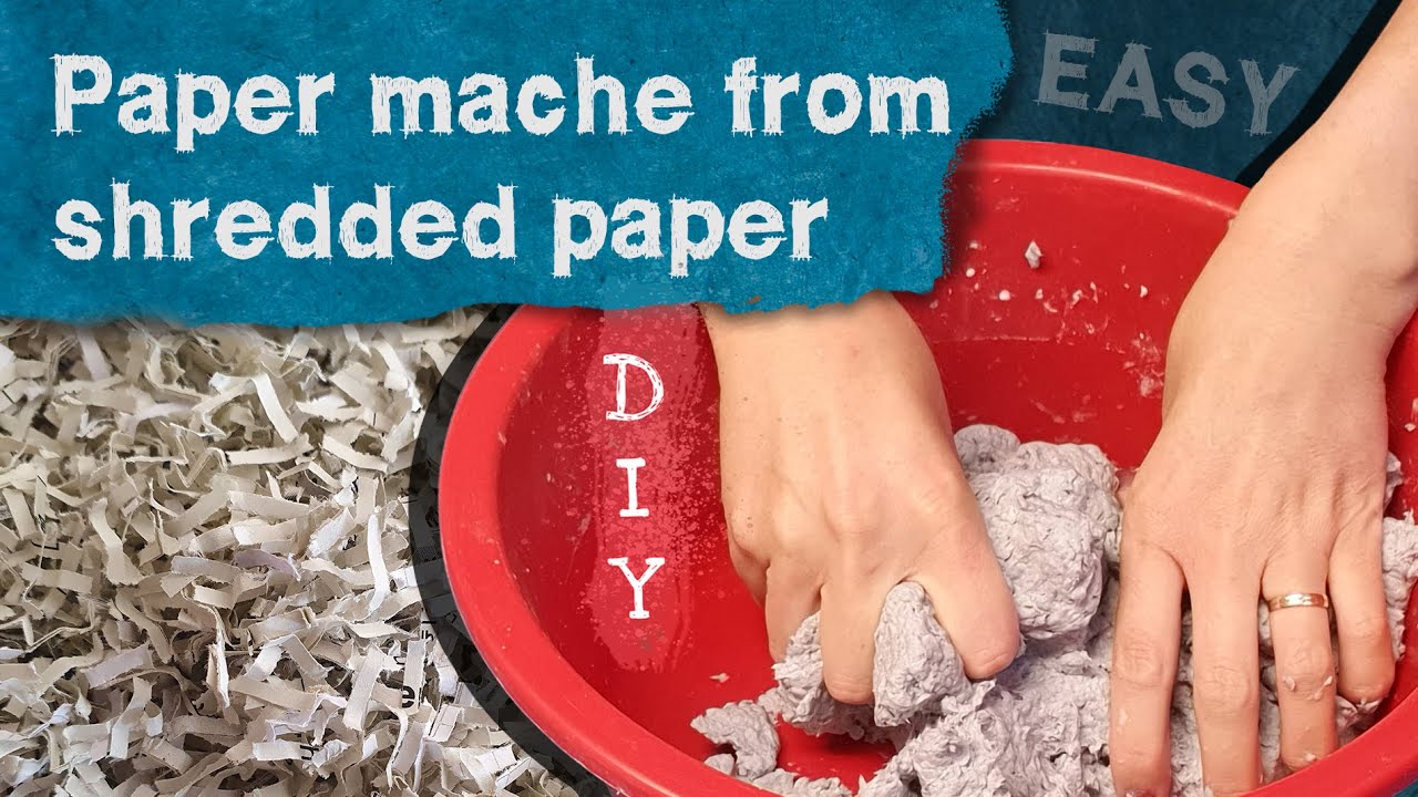 Pappmach&eacute; aus geschreddertem Papier - super einfach! - aus nur 3 Zutaten selber machen
