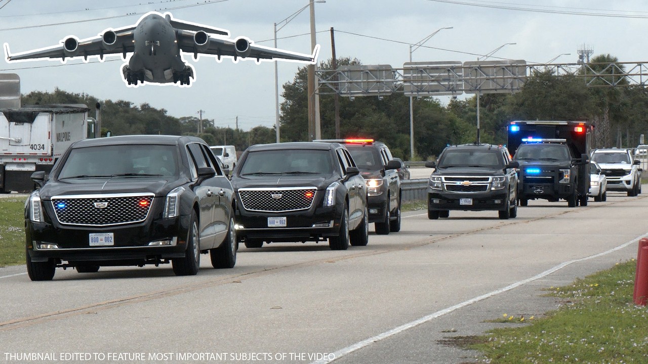 President Trump's security arrive ahead of his weekend in Florida 🇺🇸