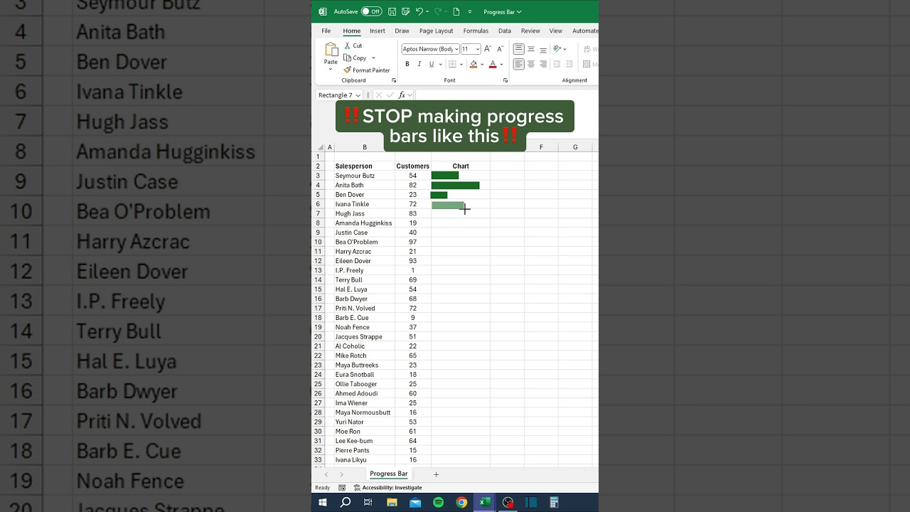 Индикаторы выполнения в Excel‼️ #excel #exceltips #exceltutorial