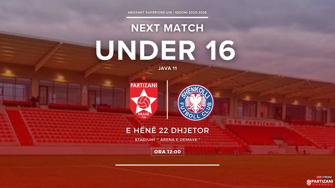 ABISSNET SUPERIORE U16 |   PARTIZANI  -  SHENKOLLI