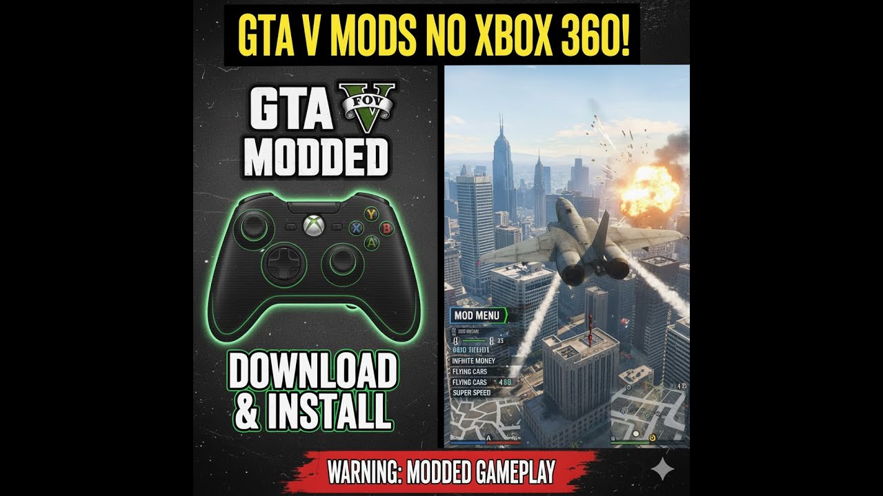 GTA V MODS NO XBOX 360: Como Baixar, Instalar e Jogar! (TUTORIAL COMPLETO)