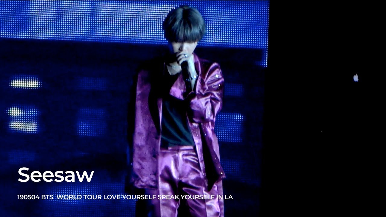 190504 BTS Love yourself :  Speak yourself in LA - Seesaw / BTS SUGA focus 4K fancam / 방탄소년단 슈가 직캠