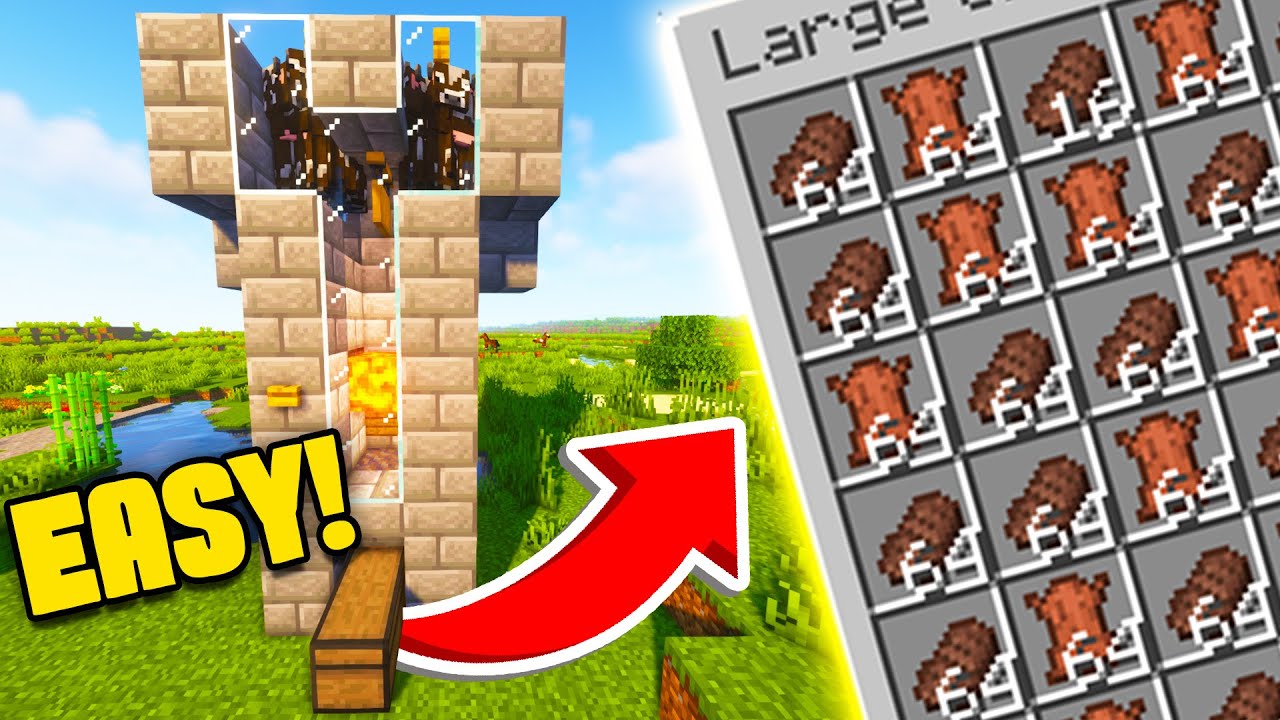 Как легко построить автоматическую коровью ферму в Minecraft 1.20+ | Java и Bedrock Edition