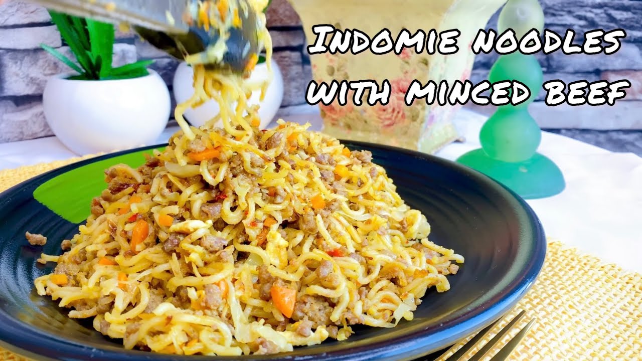 Easy & Delicious Indomie Instant Noodles And Minced Beef Recipe | The Most Tasty Noodles Recipe!
