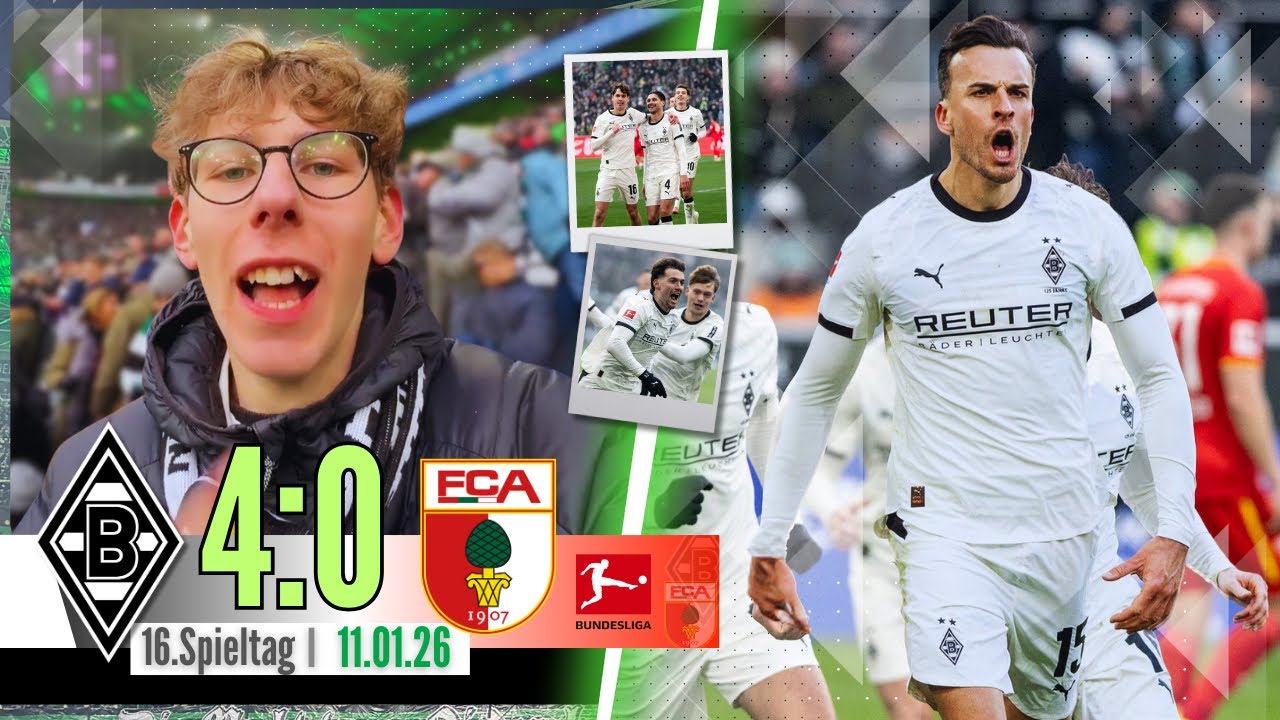 Gladbach vs. Augsburg StadionVlog❤️‍🔥Borussia zerlegt Augsburg mit 4:0!😳⚽️