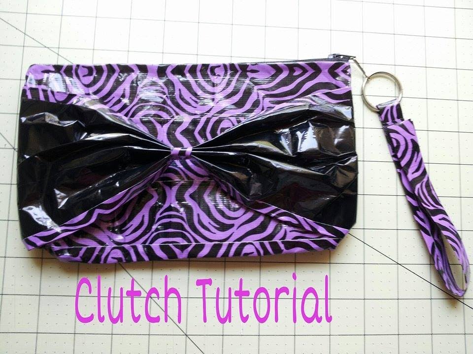 DIY: How to make a Duct Tape Women's Bow Clutch Tutorial !!!