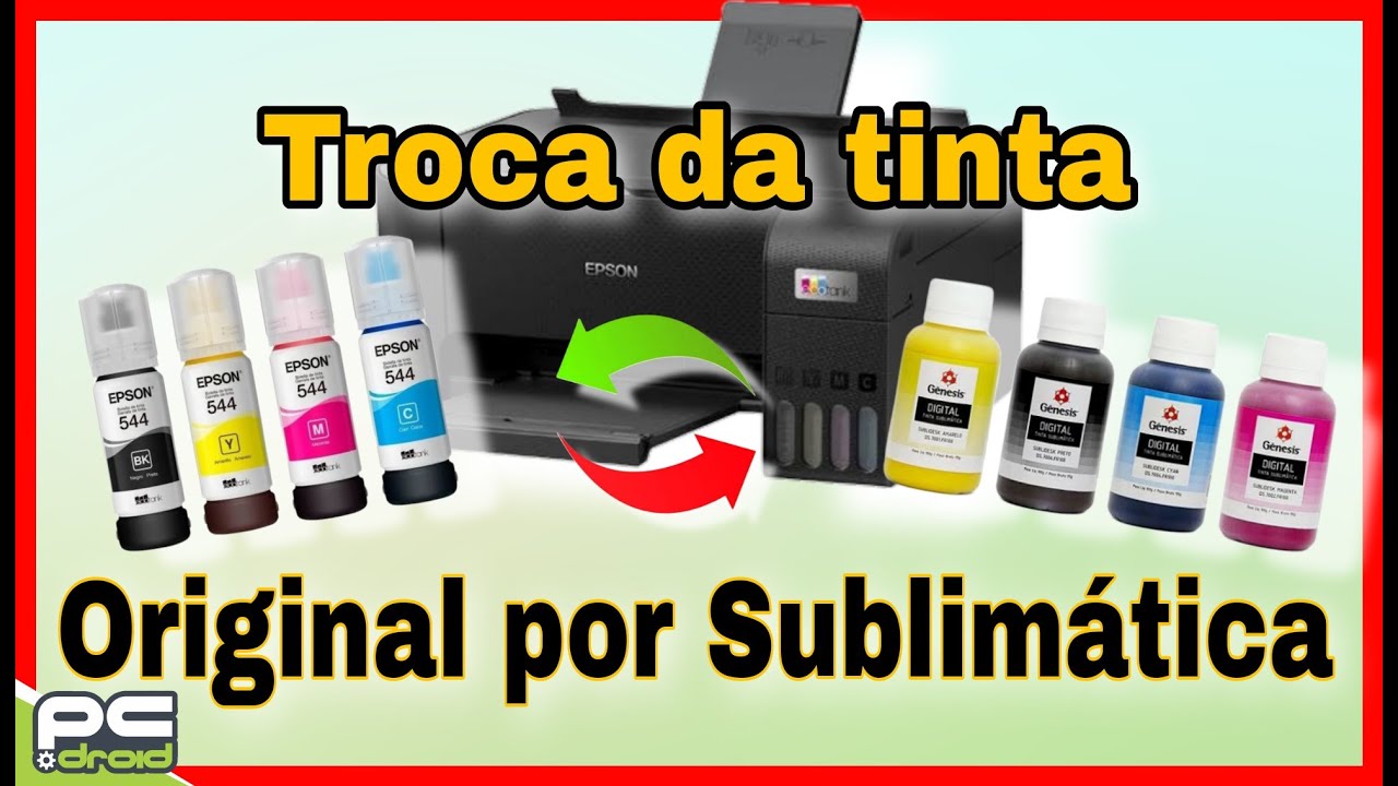 COMO TROCAR TINTA DA EPSON L3250 POR TINTA DE SUBLIMAÇÃO