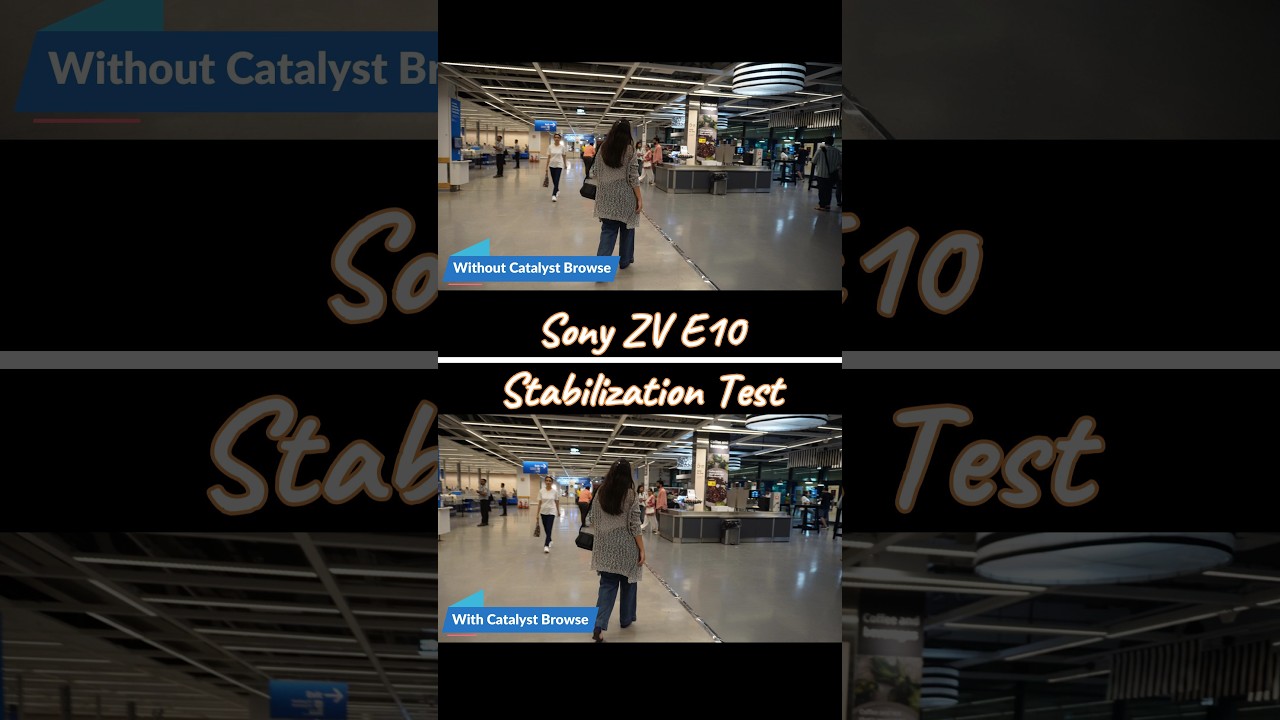 Sony ZV E10 Stabilization Test | With Gimbal & Catalyst Browse #shorts #short