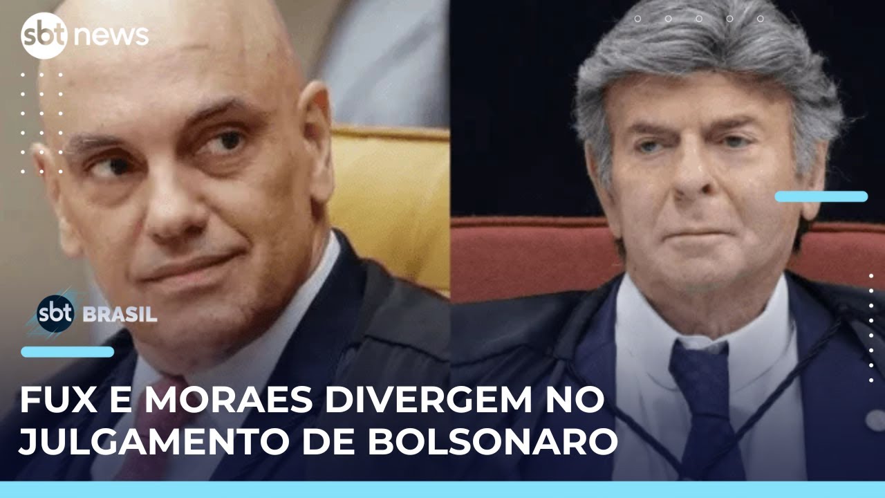 Julgamento de Bolsonaro no STF tem clima tenso e Fux sinaliza voto contra Moraes | #SBTBrasil