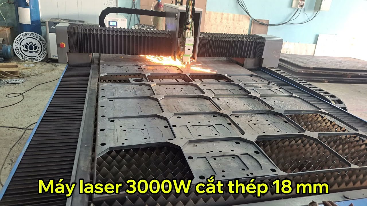 Máy Laser 3000w cắt thép 18 mm. #raytools #cypcut #cnclaser #6000w