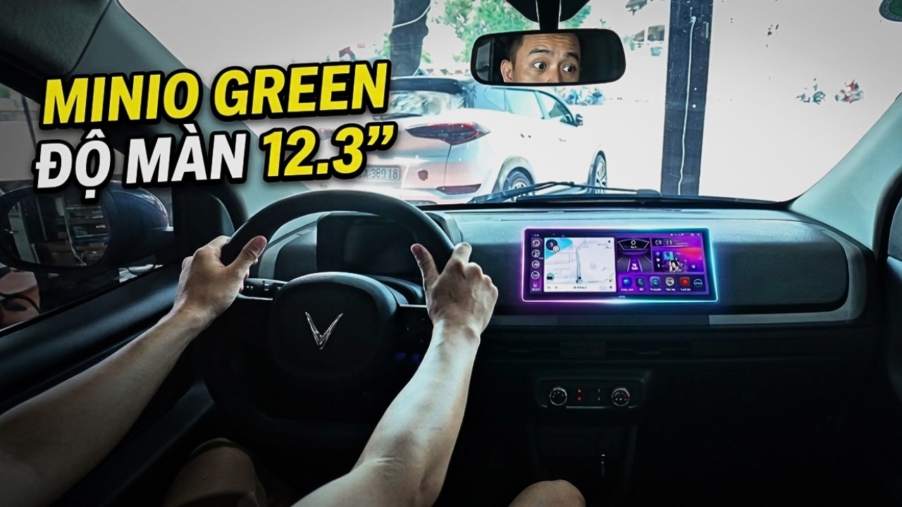 Vinfast Minio Green độ màn hình Android 12.3