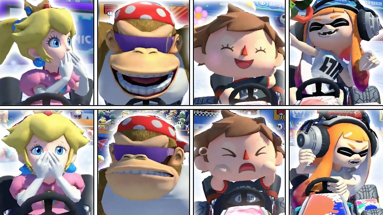 Mario Kart 8 Deluxe - All Winning & Losing Animations