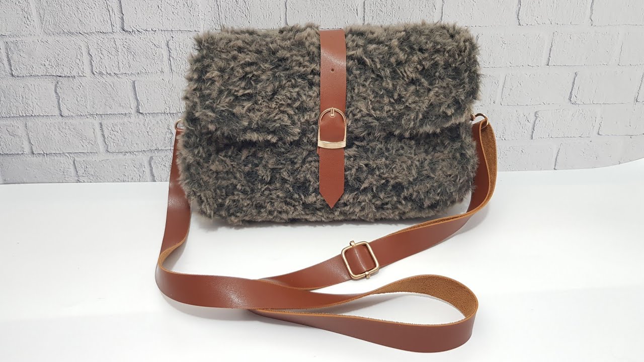 🍂KIŞLIK PELUŞ KÜRK ÇANTA YAPIMI  🍂Etrofil rabbit ile kanvas kürk çanta yapımı #bag  #kürkcanta