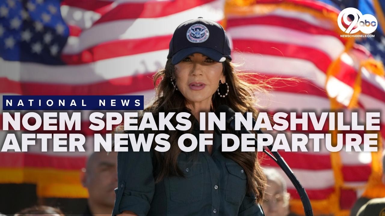 Kristi Noem speaks in Nashville following announcement of her departure from Homeland Security
