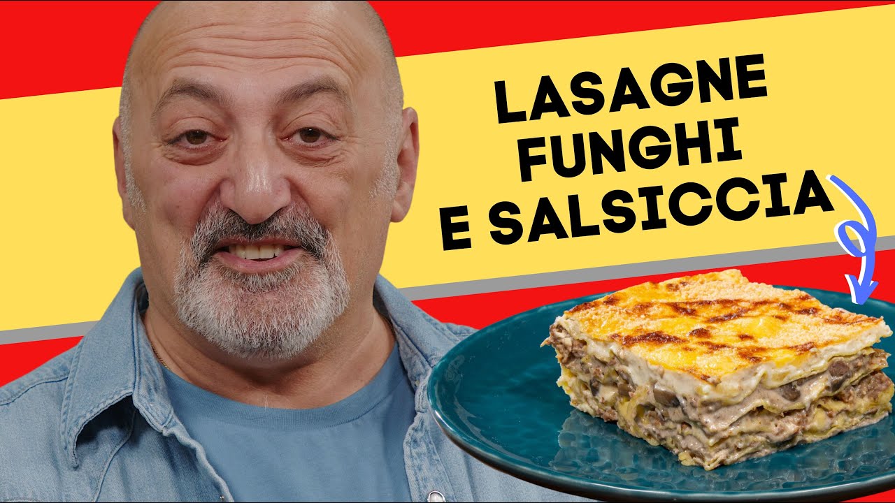 Lasagne funghi e salsiccia