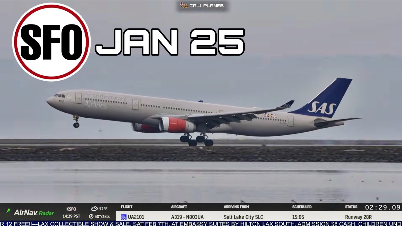 KSFO LIVE |  JAN 25, 2026 | SAN FRANCISCO INT AIRPORT  LIVE STREAM WEBCAM IRL
