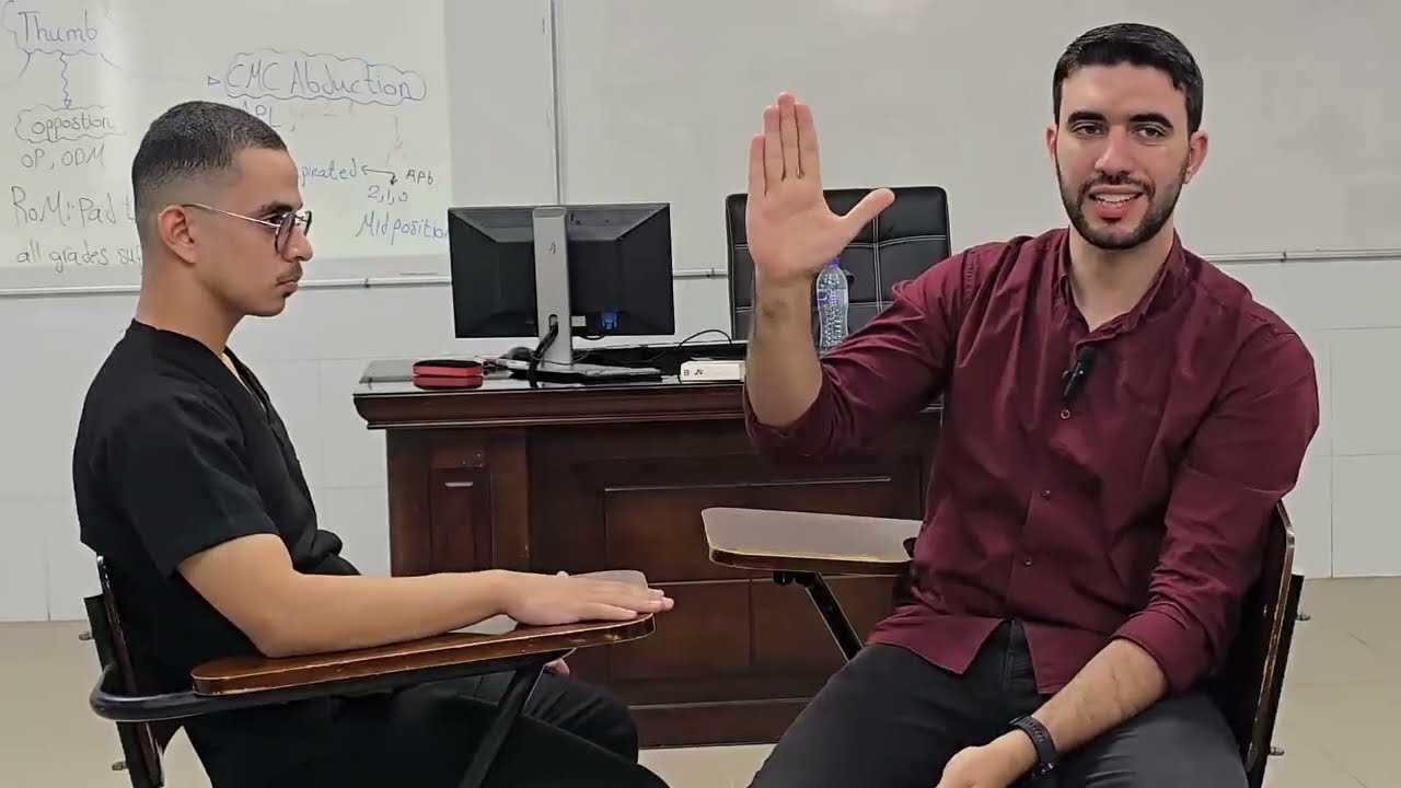 Manual muscle test of the hand ( Thumb muscle test)