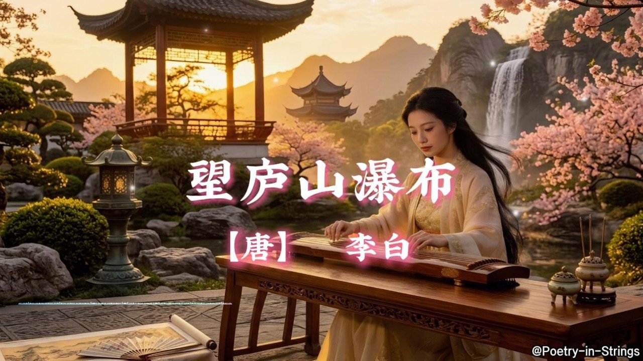 中国古筝音乐｜唐诗歌曲｜李白《望庐山瀑布》｜放松身心的中国古典音乐#音乐 #音乐分享