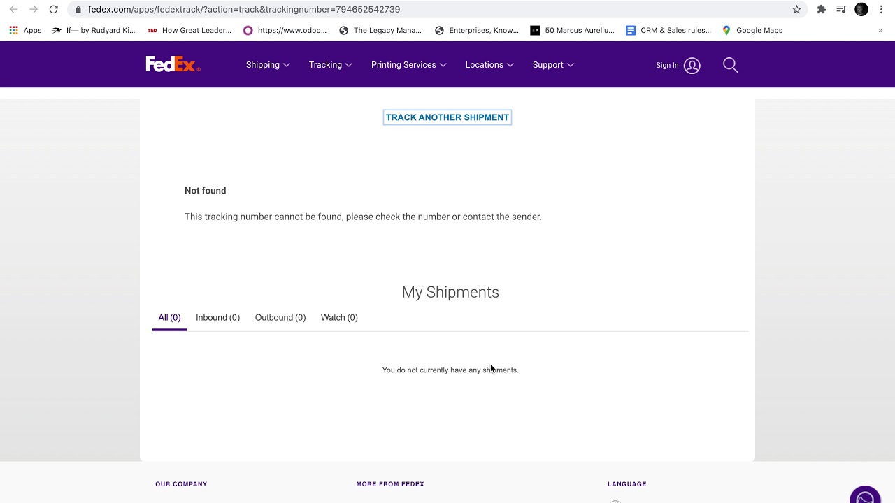 Odoo V14 - Fedex Integration