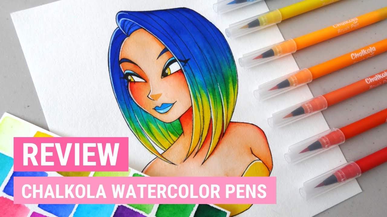 Chalkola Watercolor Brush Pens (28 Set) | Art Product Review | iiKiui