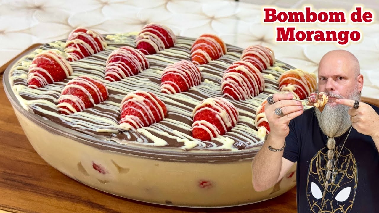 O MELHOR BOMBOM DE MORANGO NA TRAVESSA QUE VOCÊ VAI FAZER!