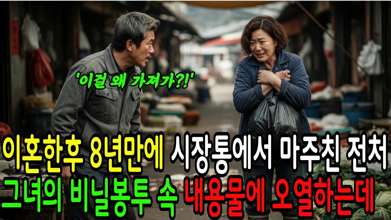 시장통에서 8년 만에 마주친 전처, 그녀의 비닐봉투 속 내용물에 그 자리에서 무릎 꿇고 울었습니다 ㅣ오디오북 ㅣ 라디오 ㅣ실화사연 ㅣ반전사연 ㅣ인생사연 ㅣ인생이야기