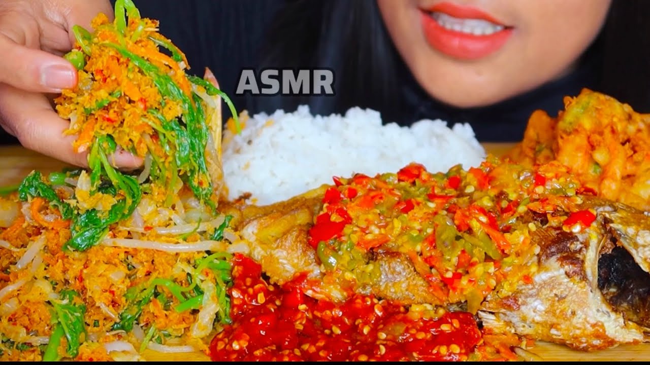 ASMR IKAN GORENG *URAP SAYUR ||SPICY FOOD VIDEOS ASMR #ASMR #asmrsounds #asmrvideo 
