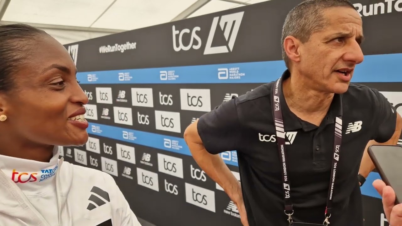 Tigst Assefa After Winning The 2025 London Marathon In An All-Women's Record Of 2:15:50