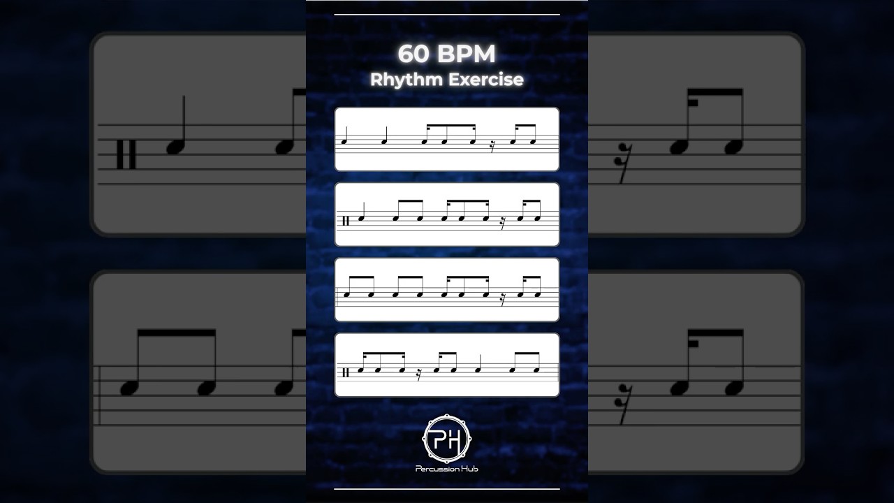 Sight Reading Rhythm Exercise (BPM 60) | Learn Step-by-Step