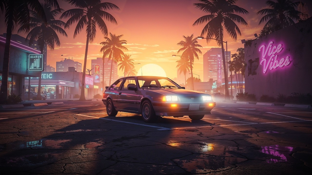 POV: Sunset Boulevard Stop (1986) - Relaxing Synthwave & Dreamwave Mix 🌅