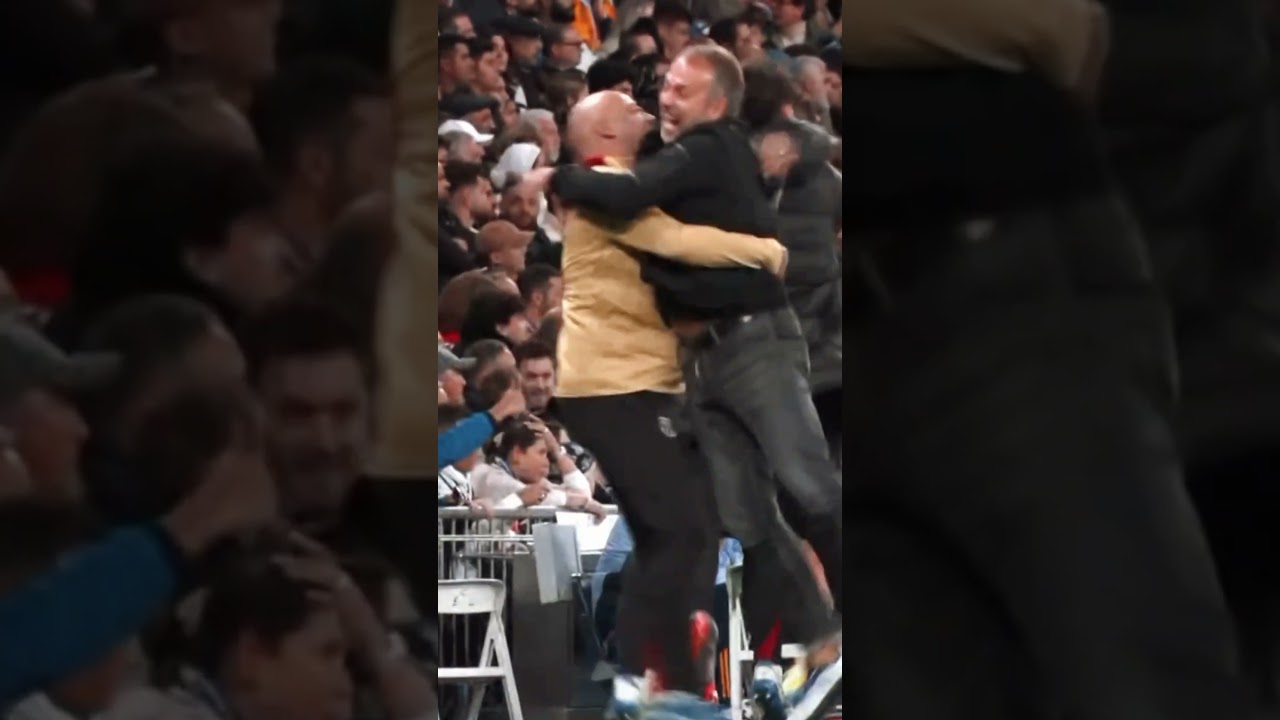 Barcelona 4 Goal Hansi Flick Epic Reaction #fcbarcelona