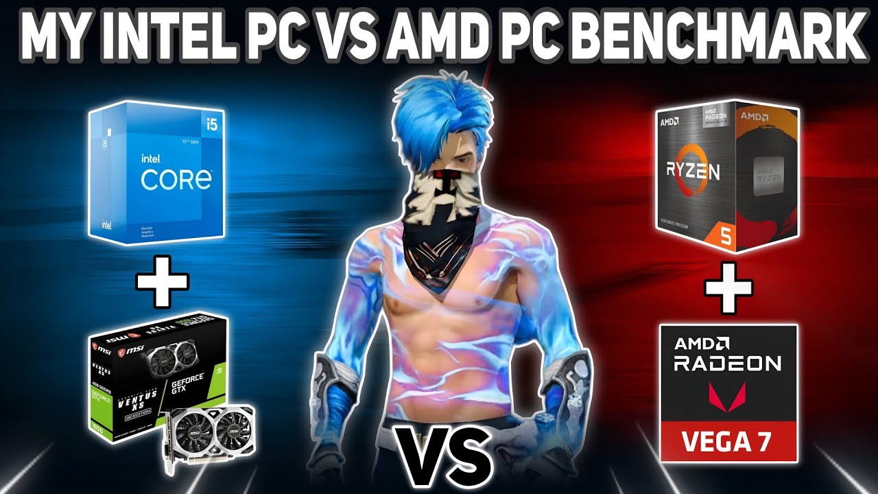 My Intel i5 12th Gen Pc vs AMD Ryzen 5 5600G Pc Free Fire Benchmark Test🔥😱|| Izuku ff