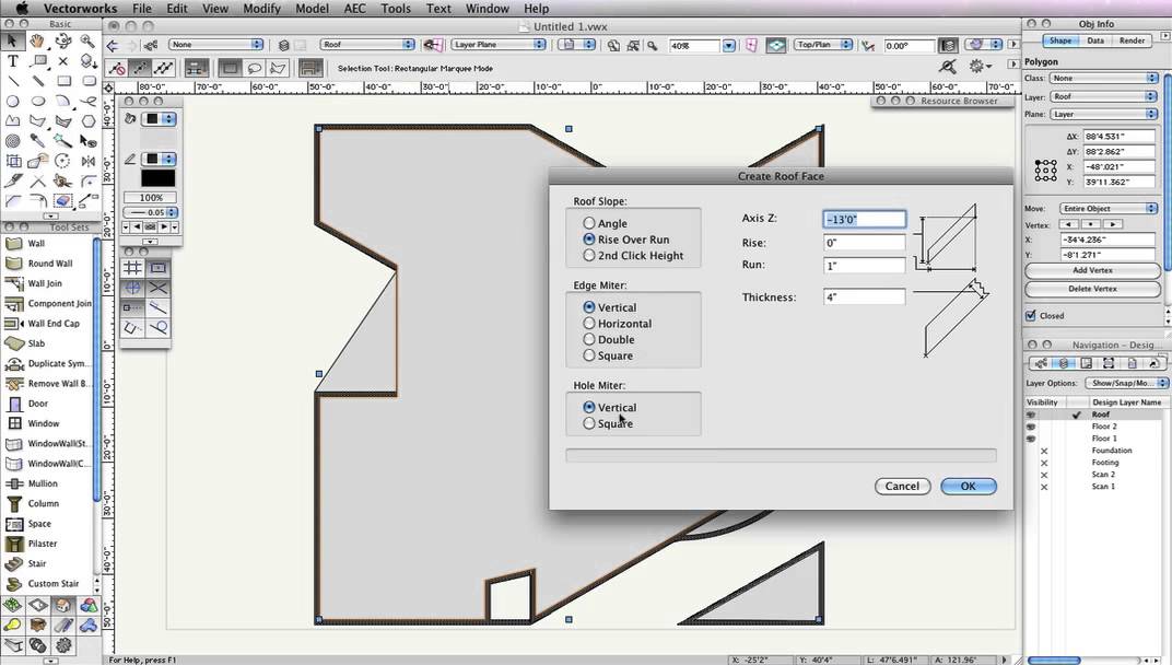 GSG - Vectorworks Architect 2015 - 03 Creating the Roofs
