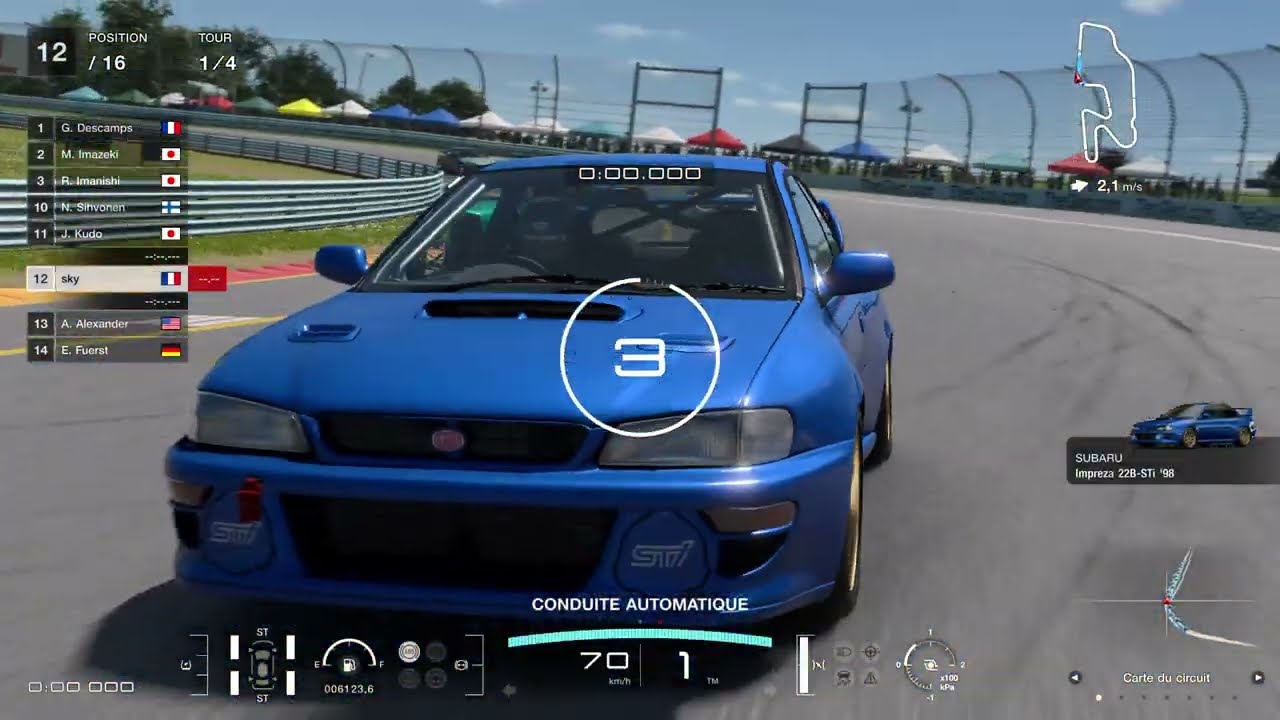 Gran Turismo 7 - Watkins Glen - Clubman Cup Plus 600 - Subaru Impreza 22B STi '98 - 600PP