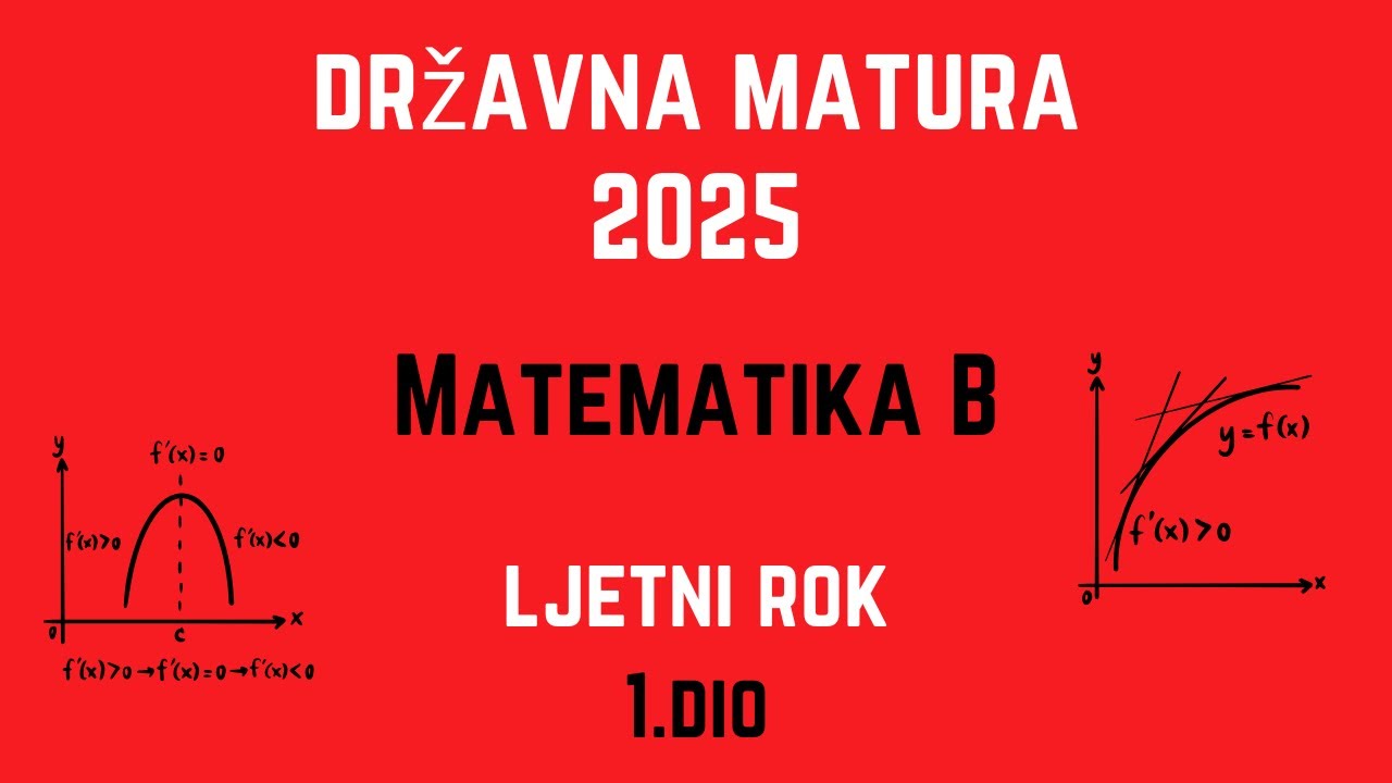 Državna matura 2025 - Matematika B (ljetni rok) 1. dio