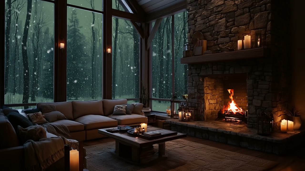 Ambient Fireplace Wind Sounds For Deep Sleep And Calm