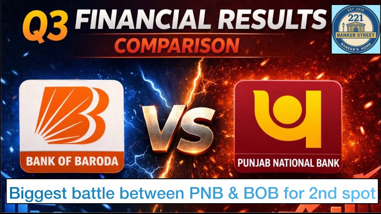 PNB,BOB, Comparison of Q3 Results of both banks.