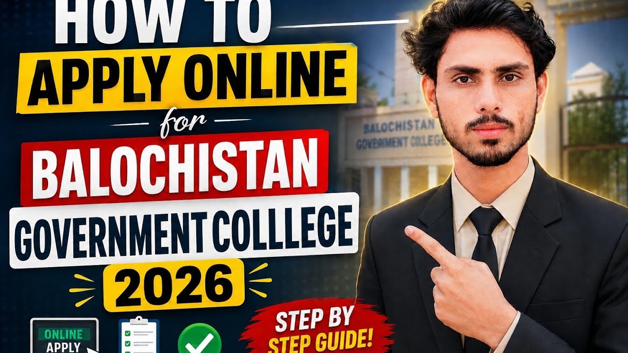 How to apply online for Balochistan colleges 2026 Balochistan colleges kese online apply kese karen