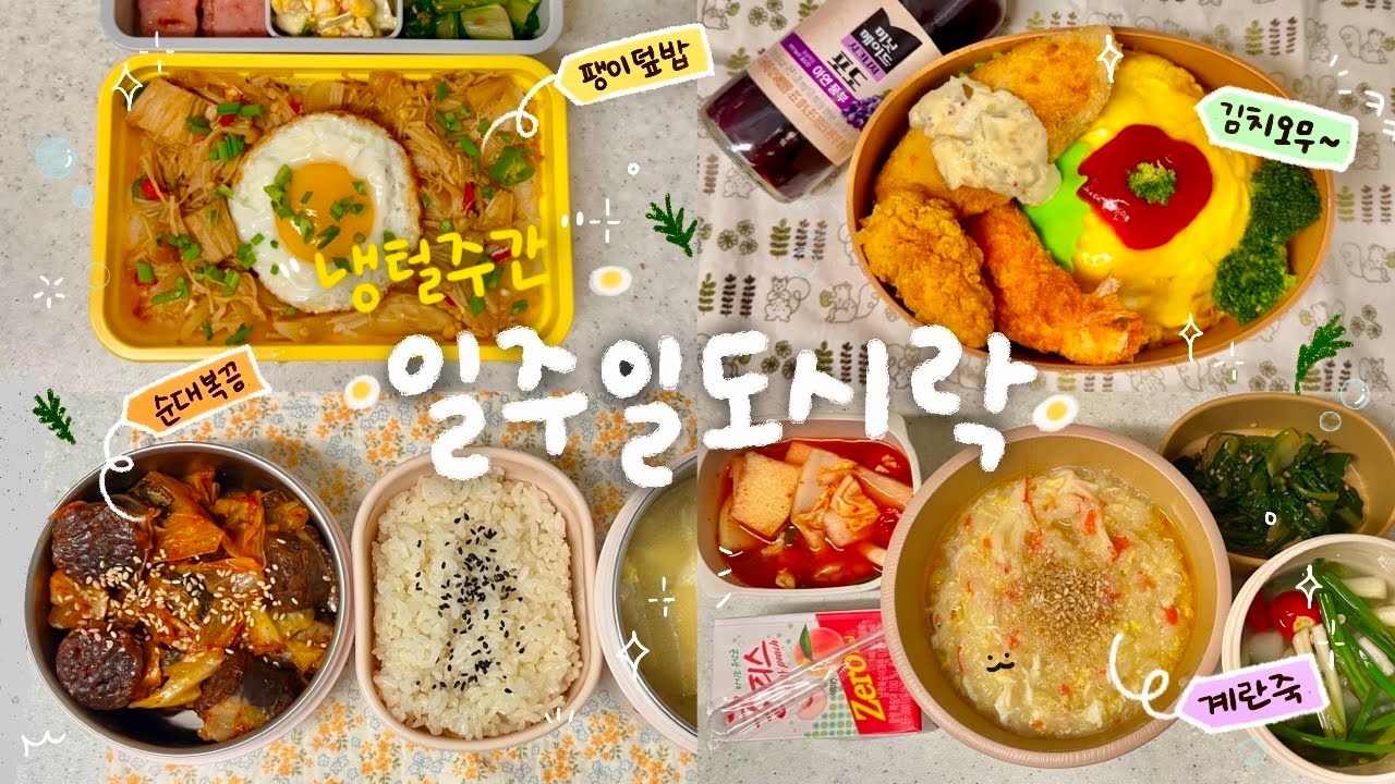 냉장고 털어서 식비절약하는💵 20대 자매의 일주일 도시락 모음#67