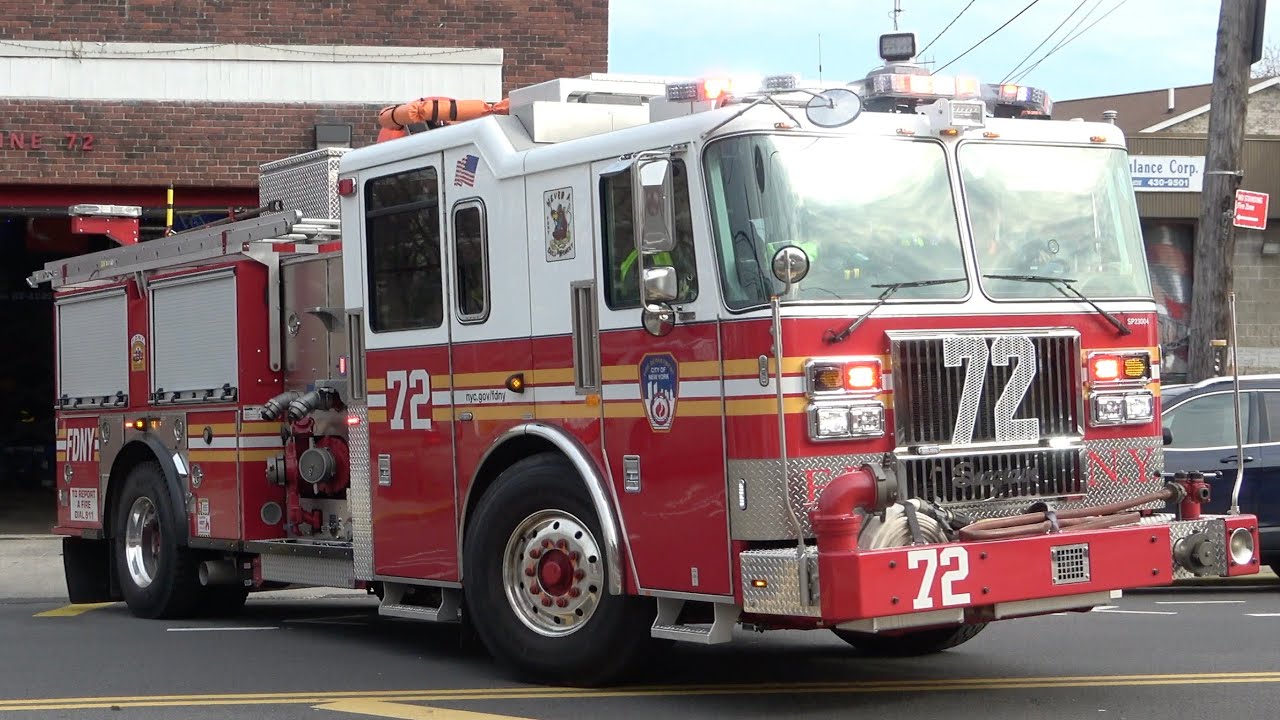 FDNY *NEW* Engine 72, Tower Ladder 50, Engine 89, & Ladder 47 Responding